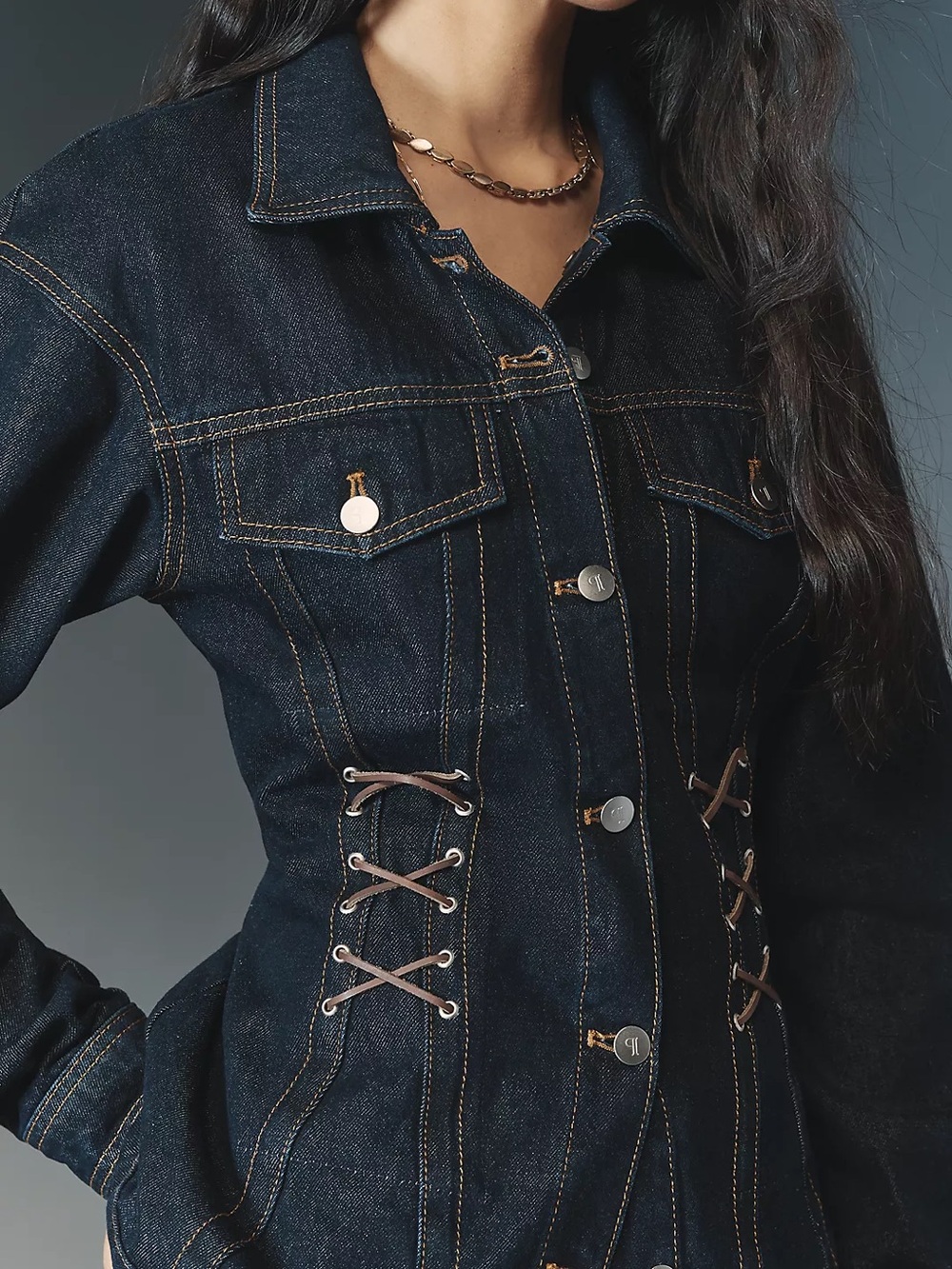 Pilcro Corset Denim Jacket